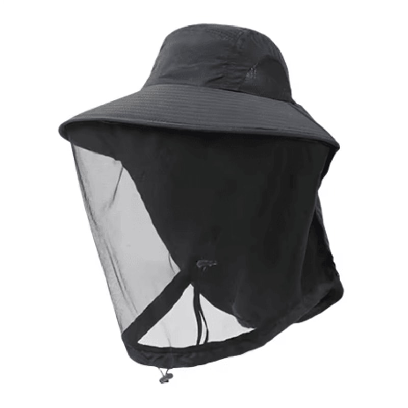 Mosquito Prevention Fishing Cap Full Mesh Insect Protective Head Net With Drawstring And Windproof 1