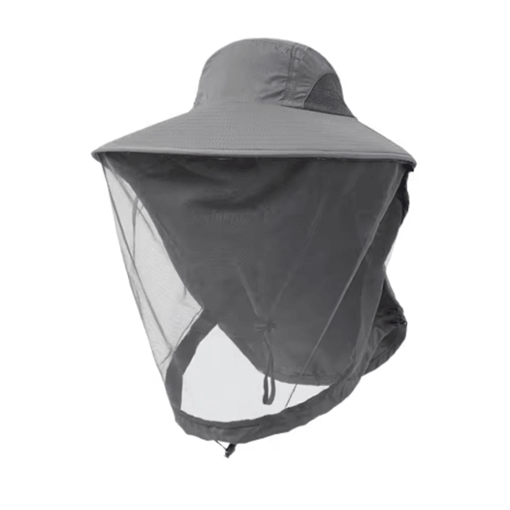 Mosquito Prevention Fishing Cap Full Mesh Insect Protective Head Net With Drawstring And Windproof 3