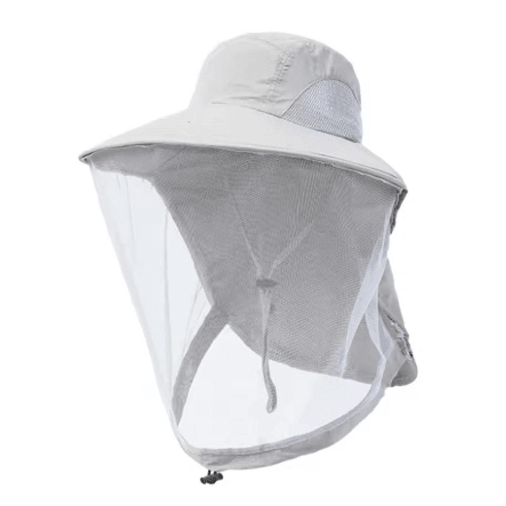 Mosquito Prevention Fishing Cap Full Mesh Insect Protective Head Net With Drawstring And Windproof 4
