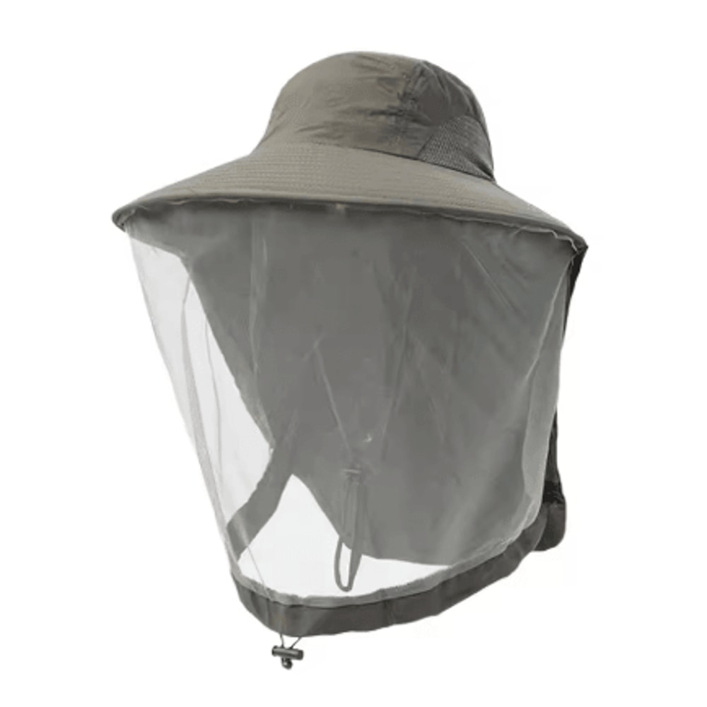 Mosquito Prevention Fishing Cap Full Mesh Insect Protective Head Net With Drawstring And Windproof 5