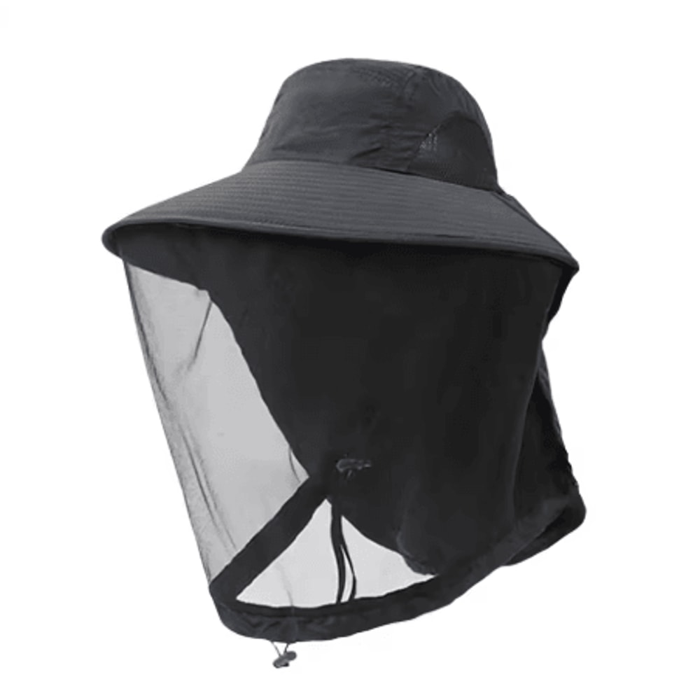 Mosquito Prevention Fishing Cap Full Mesh Insect Protective Head Net With Drawstring And Windproof 9