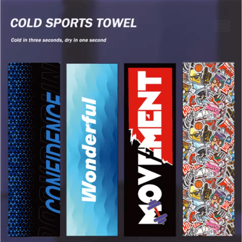 Quick Dry Cooling Sports Towel Breathable Cold Feeling Microfiber Towel For Gym Running And Yoga 7