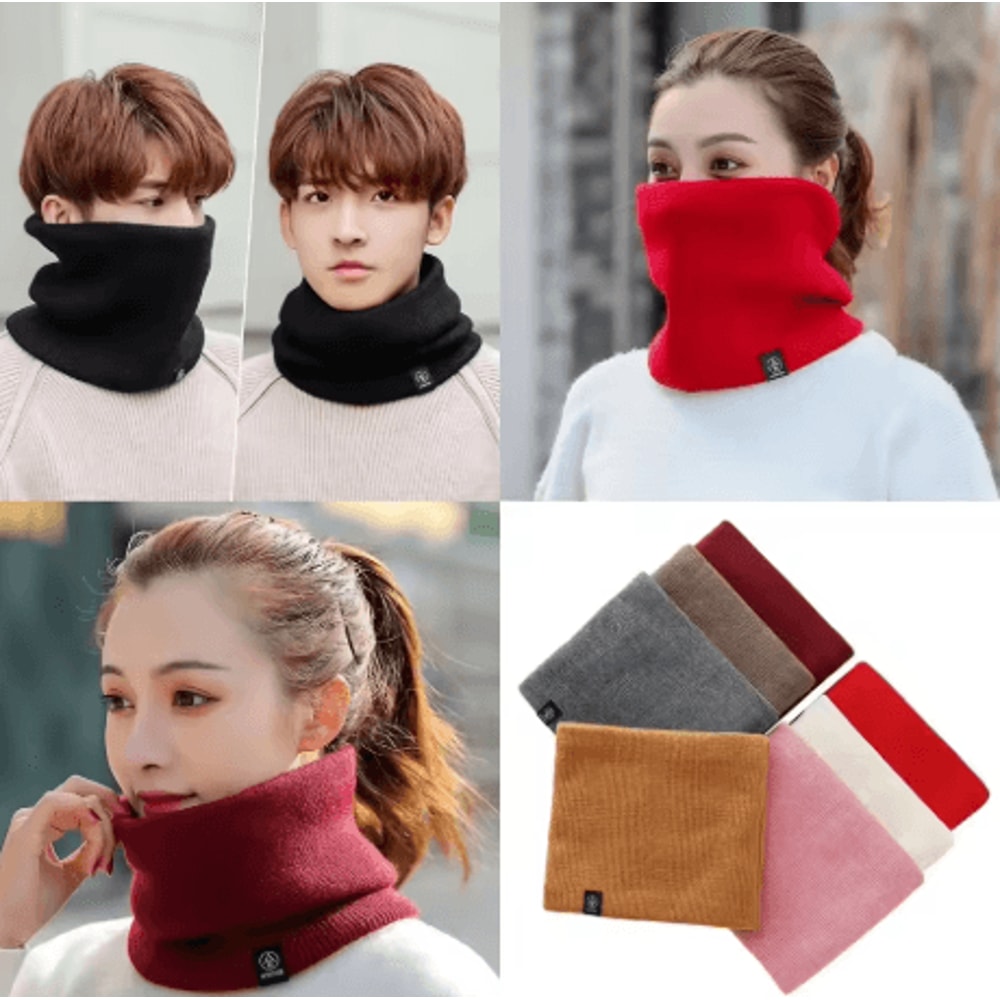 Soft Knitted Neck Warmer Scarf Thick Cold Proof Sports Face Cover For Men Women 8