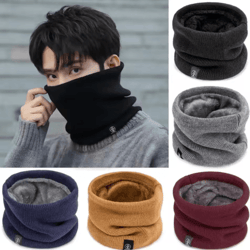 soft knitted neck warmer scarf thick cold proof sports face cover for men women