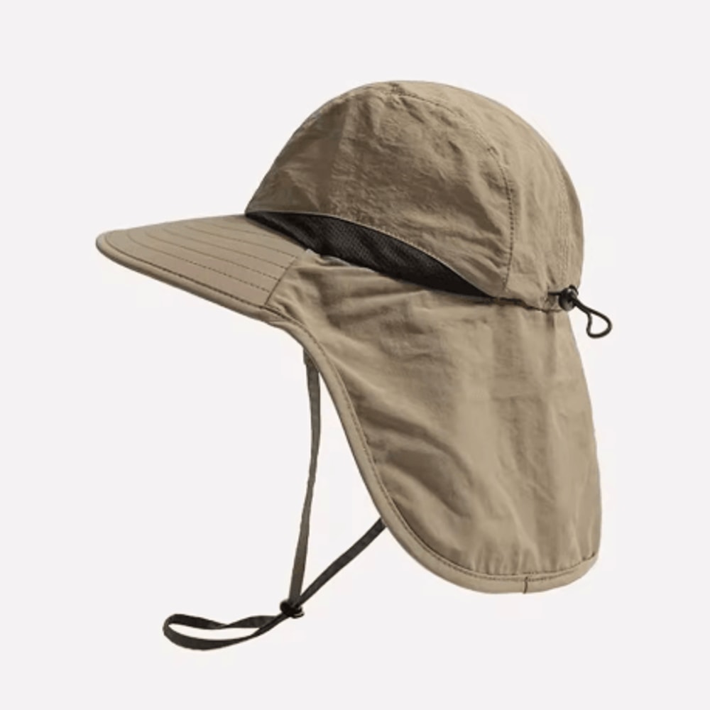 Unisex Summer Wide Brim Panama Hat Waterproof UV Fisherman Cap With Mesh And Neck Protection 4