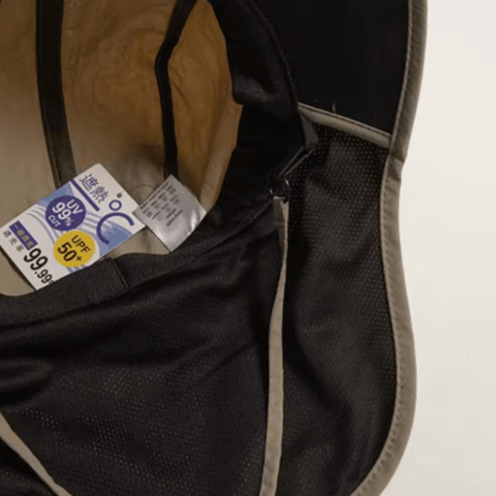 Unisex Summer Wide Brim Panama Hat Waterproof UV Fisherman Cap With Mesh And Neck Protection 5