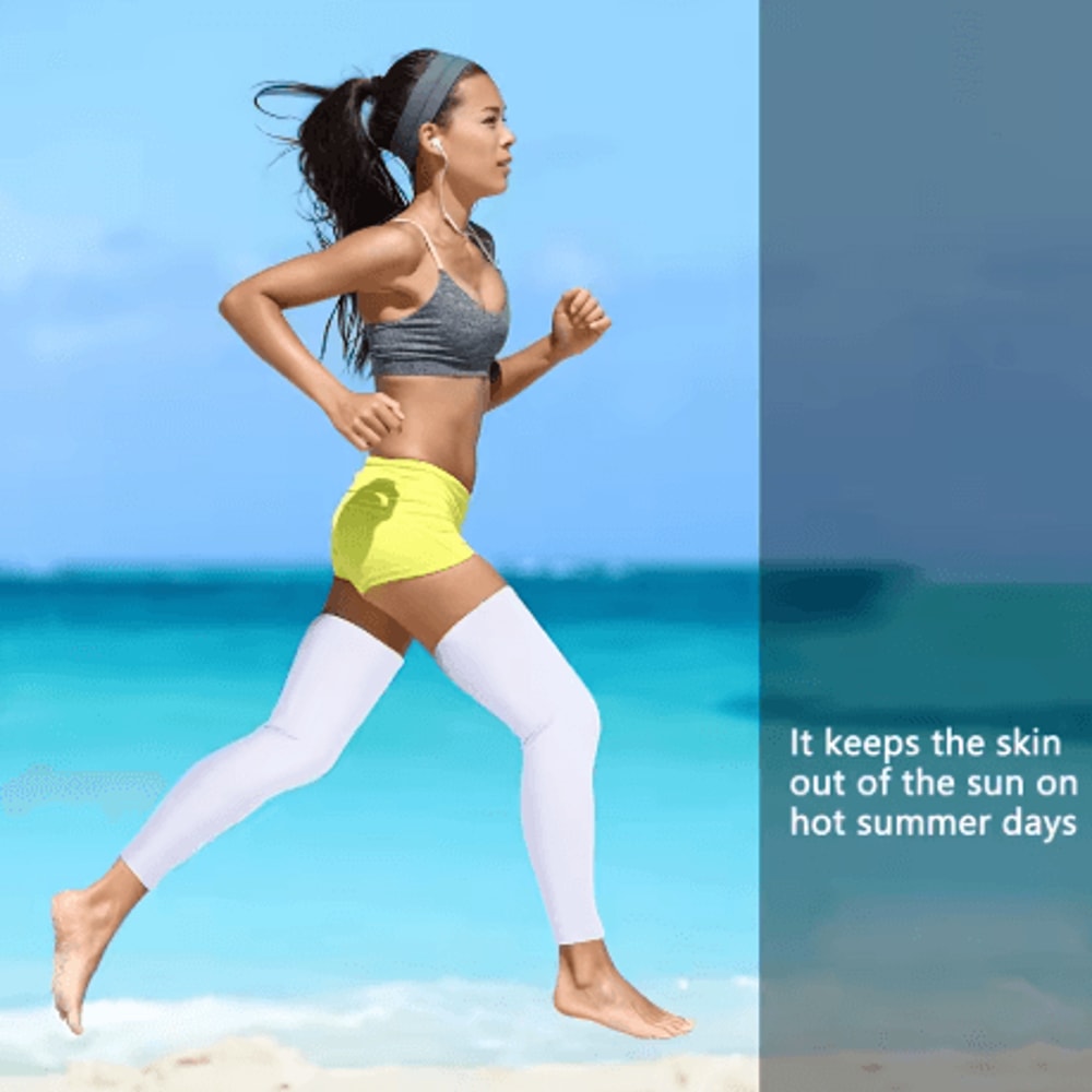 Summer Sun Protection Cycling Leg Covers Breathable Quick Dry Anti Slip Sleeves Unisex 7