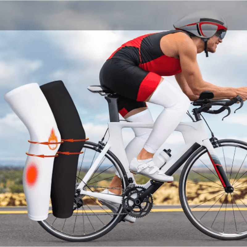 Summer Sun Protection Cycling Leg Covers Breathable Quick Dry Anti Slip Sleeves Unisex 8