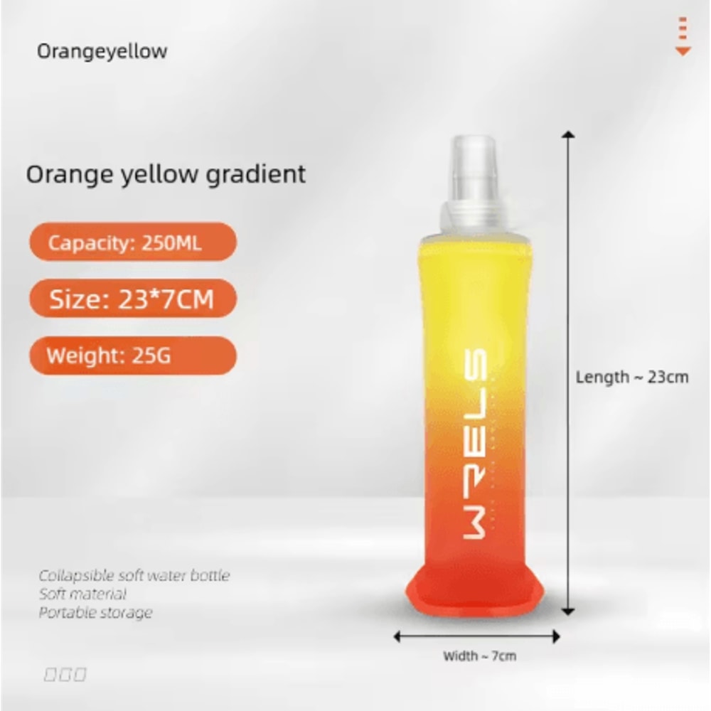 TPU Folding Soft Flask High Flow Portable Sports Water Bottle For Running Hiking And Cycling 2