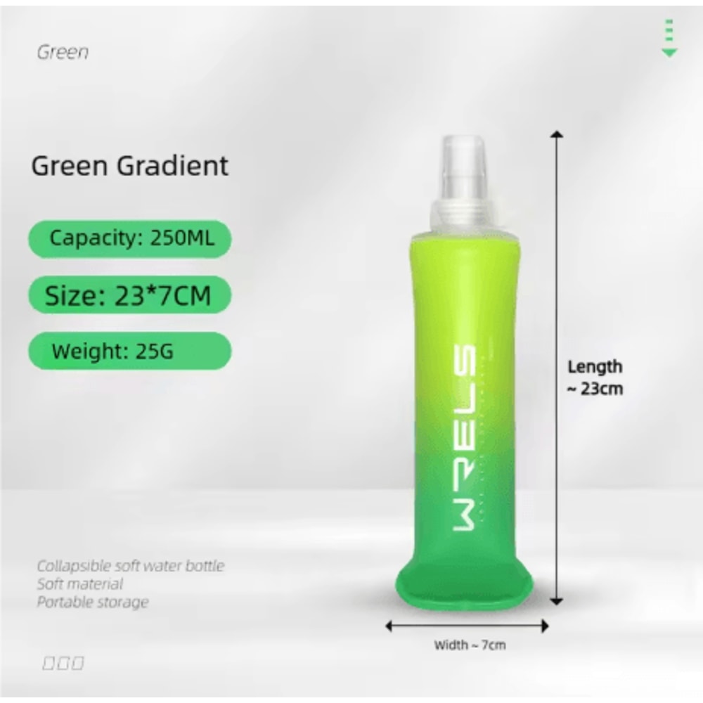 TPU Folding Soft Flask High Flow Portable Sports Water Bottle For Running Hiking And Cycling 7