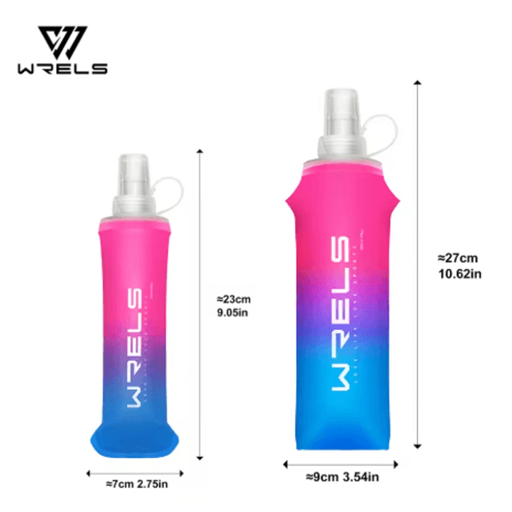 TPU Folding Soft Flask High Flow Portable Sports Water Bottle For Running Hiking And Cycling 8