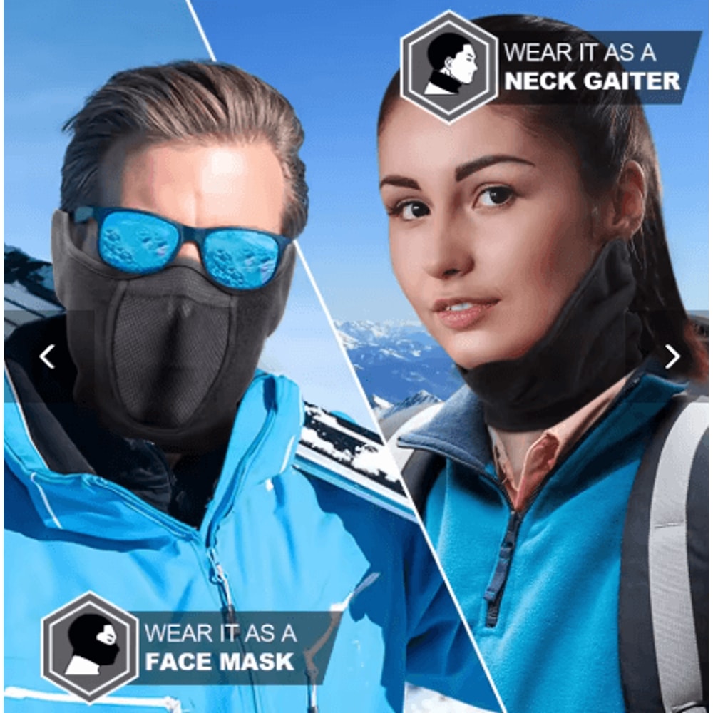 Winter Windproof Fleece Face Mask Antifreeze Cycling And Skiing Head Cover With Ear Protection 5