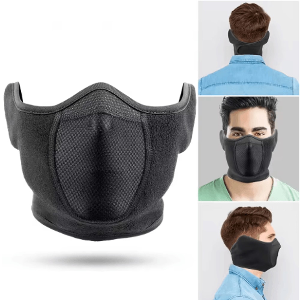 Winter Windproof Fleece Face Mask Antifreeze Cycling And Skiing Head Cover With Ear Protection 0
