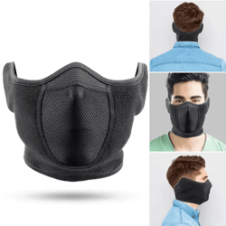 winter windproof fleece face mask antifreeze cycling and skiing head cover with ear protection