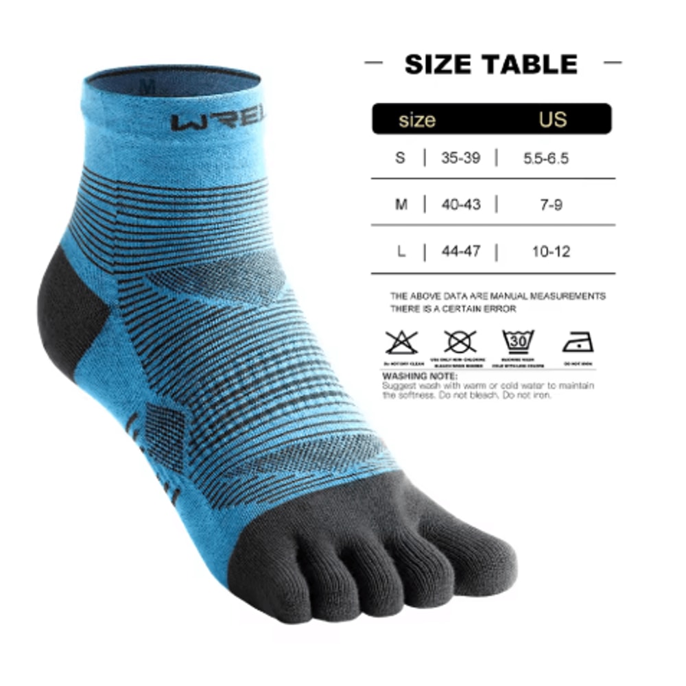 COOLMAX Five Finger Running Socks High Performance Cushioned Toe Socks Moisture Wicking And Quick D 3