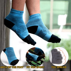coolmax five finger running socks high performance cushioned toe socks moisture wicking and quick dry