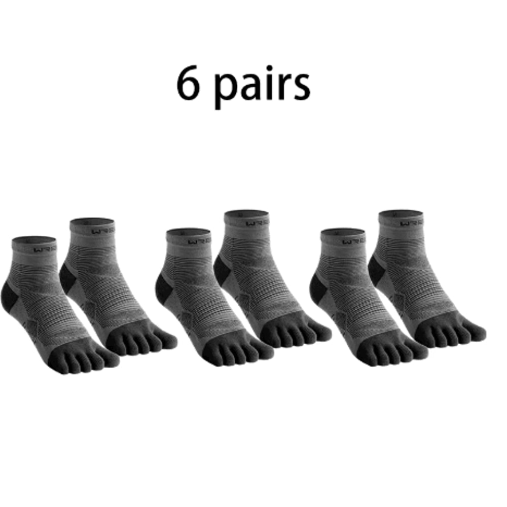COOLMAX Five Finger Running Socks High Performance Cushioned Toe Socks Moisture Wicking And Quick D 8