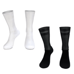 pro team aero cycling socks anti slip silicone performance socks for men road and running