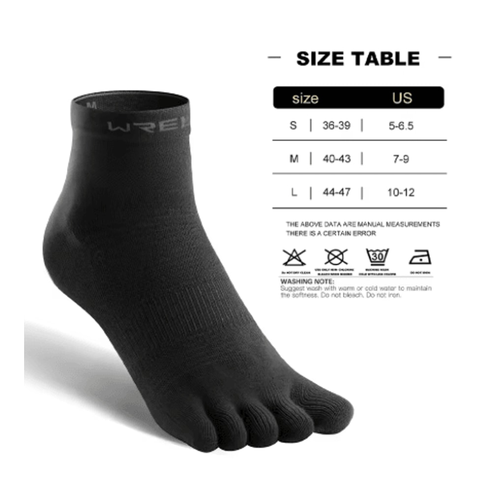 WRELS COOLMAX Split Toe Sports Socks Quick Drying Sweat Wicking Performance Socks For Running And C 7