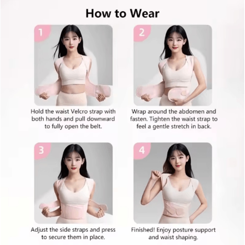 Adjustable Posture Corrector Back Support Belt Spine Alignment And Abdominal Waist Trainer For Men 3