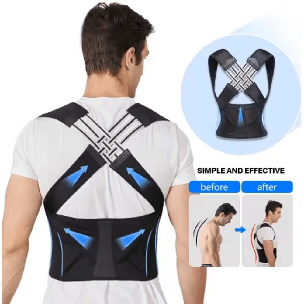 Adjustable Posture Corrector Back Support Belt Spine Alignment And Abdominal Waist Trainer For Men 4
