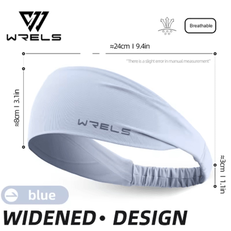 WRELS Sports Headband Elastic Sweat Absorbing Running And Fitness Head Band Unisex 1