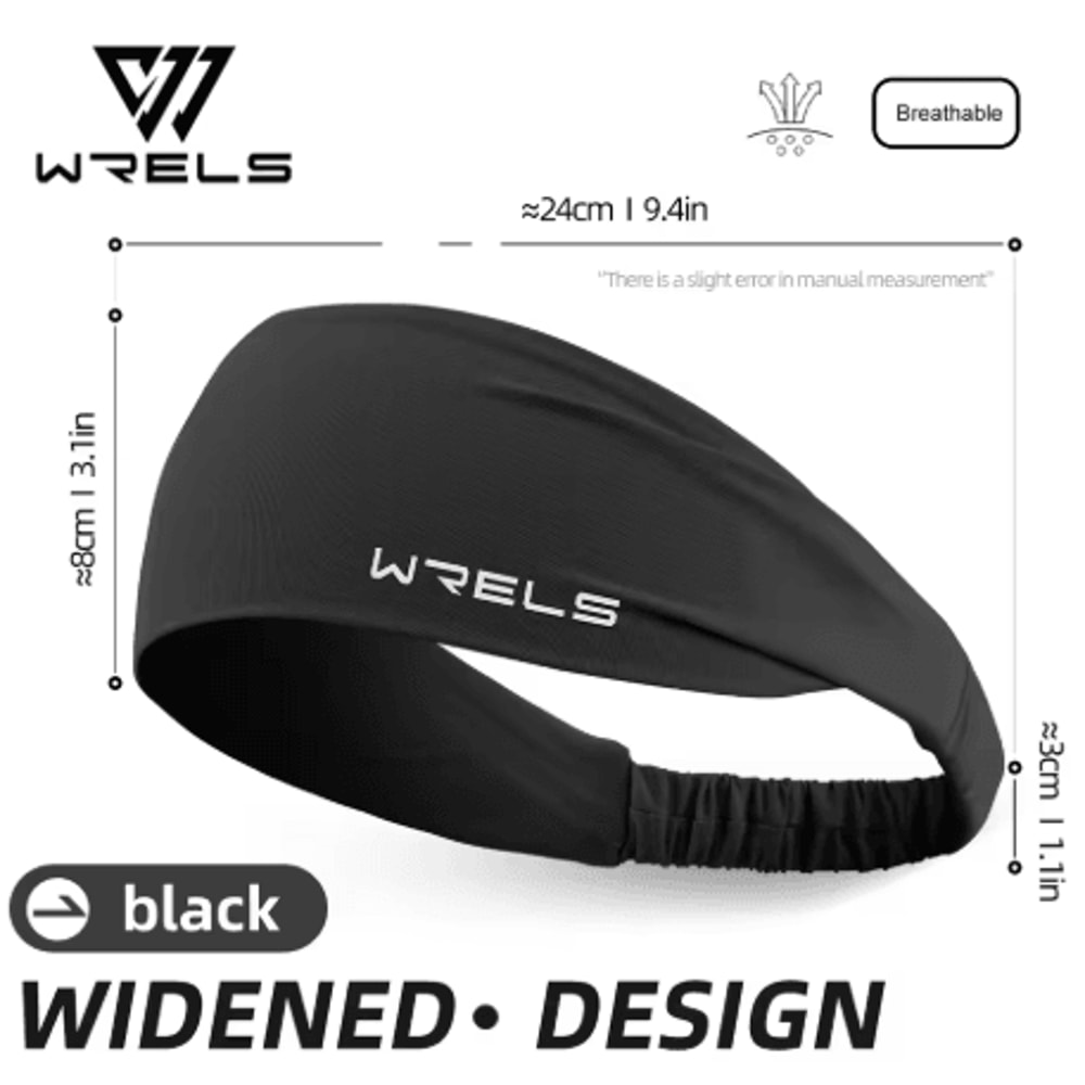 WRELS Sports Headband Elastic Sweat Absorbing Running And Fitness Head Band Unisex 2