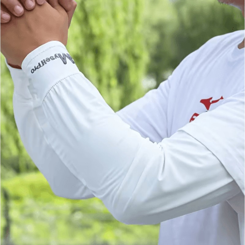 Cooling Arm Sleeves Breathable Ice Silk Sun Protection Sleeves For Summer Sports And Driving Men 4
