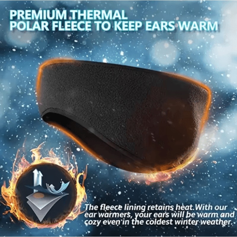 Winter Fleece Headband Ear Warmer Windproof Breathable Sports Sweatband For Cycling And Running 6