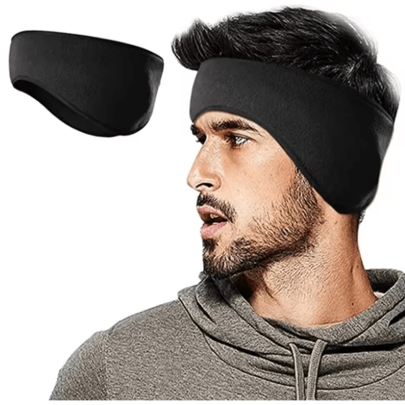 Winter Fleece Headband Ear Warmer Windproof Breathable Sports Sweatband For Cycling And Running 0