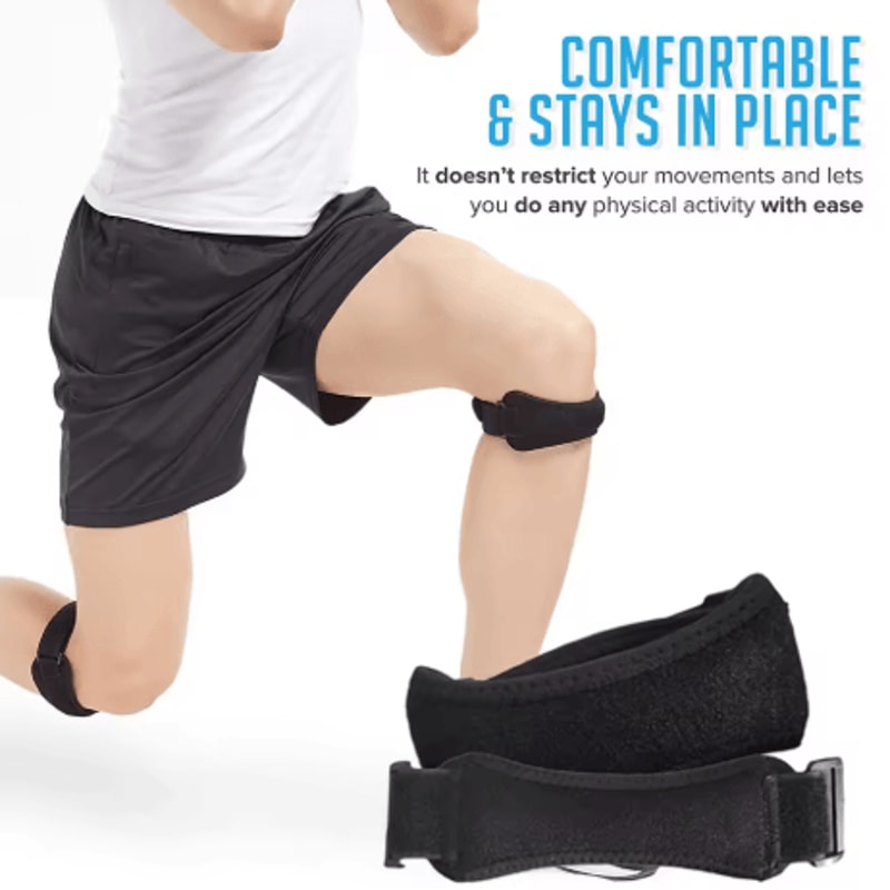 WRELS Patella Knee Strap Adjustable Sports Knee Band Open Knee Support Protector 1