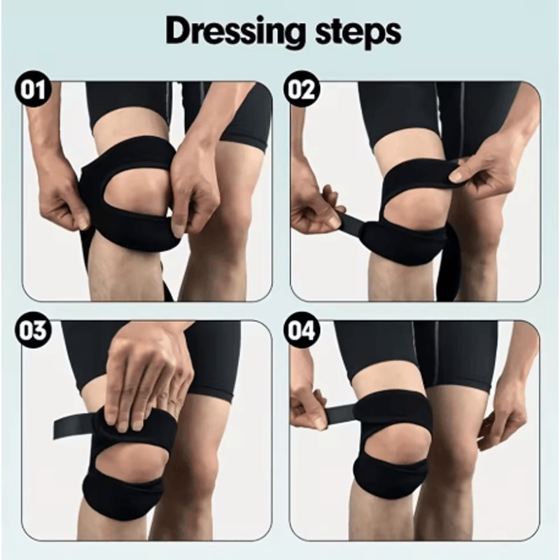 WRELS Patella Knee Strap Adjustable Sports Knee Band Open Knee Support Protector 5