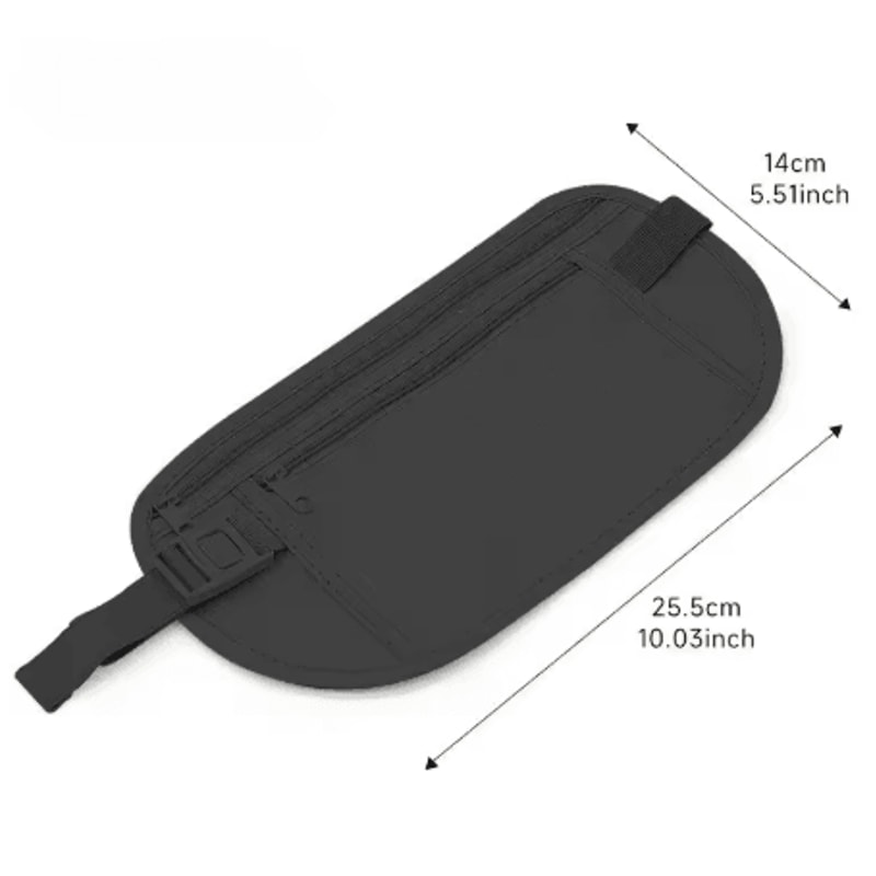 Invisible Running Waist Bag Hidden Travel Money Belt And Security Wallet 1