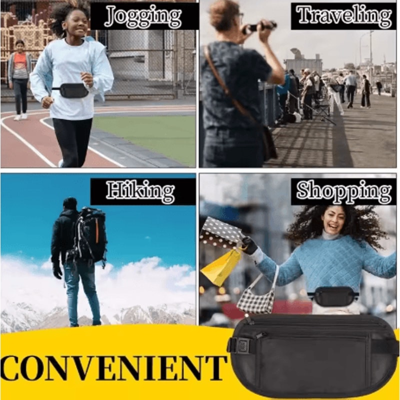 Invisible Running Waist Bag Hidden Travel Money Belt And Security Wallet 5