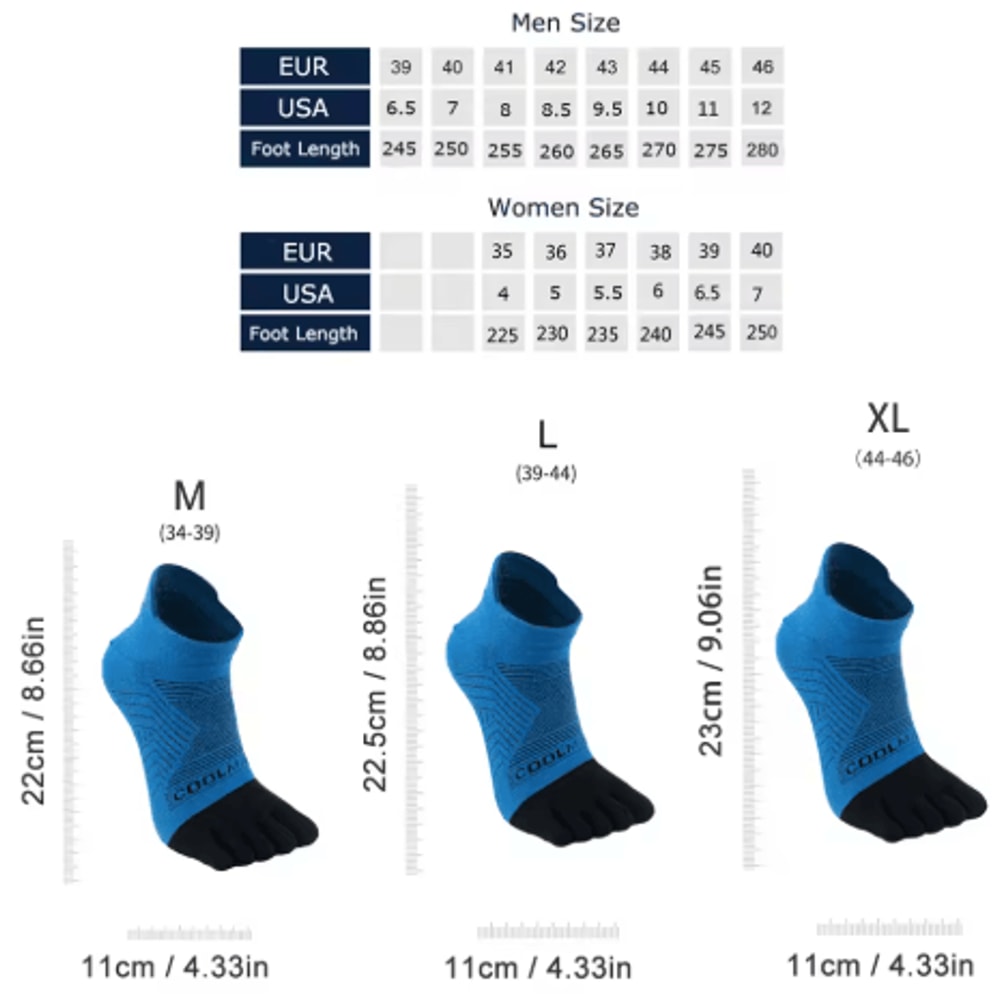 Five Finger Running Socks Summer Thin Breathable Quick Dry Sports Socks For Off Road Training 9