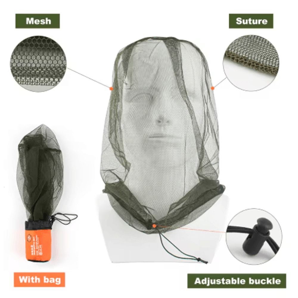 Ultra Large Mosquito Head Net Extra Fine Mesh Insect Face Protector For Camping And Outdoor Use 4