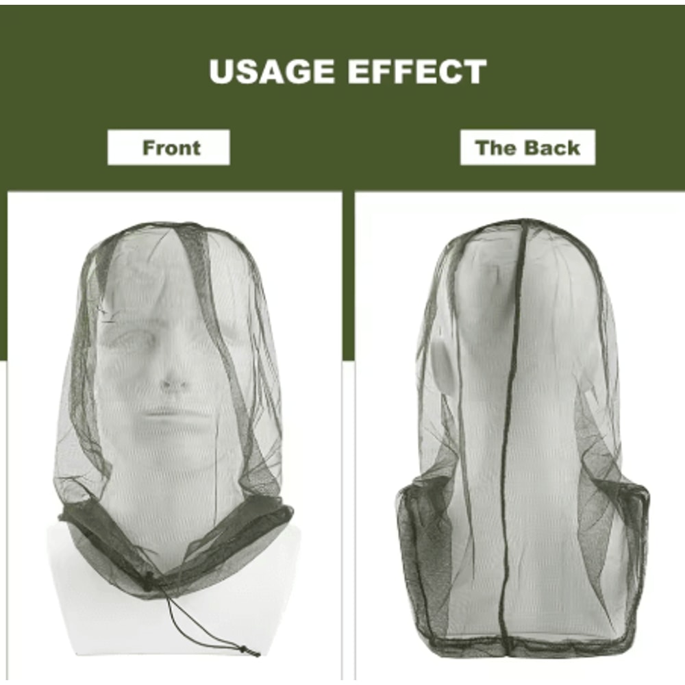 Ultra Large Mosquito Head Net Extra Fine Mesh Insect Face Protector For Camping And Outdoor Use 5
