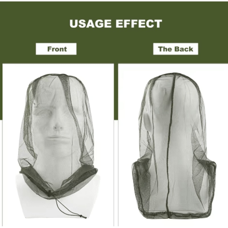 Ultra Large Mosquito Head Net Extra Fine Mesh Insect Face Protector For Camping And Outdoor Use 5