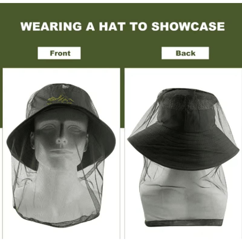 Ultra Large Mosquito Head Net Extra Fine Mesh Insect Face Protector For Camping And Outdoor Use 6