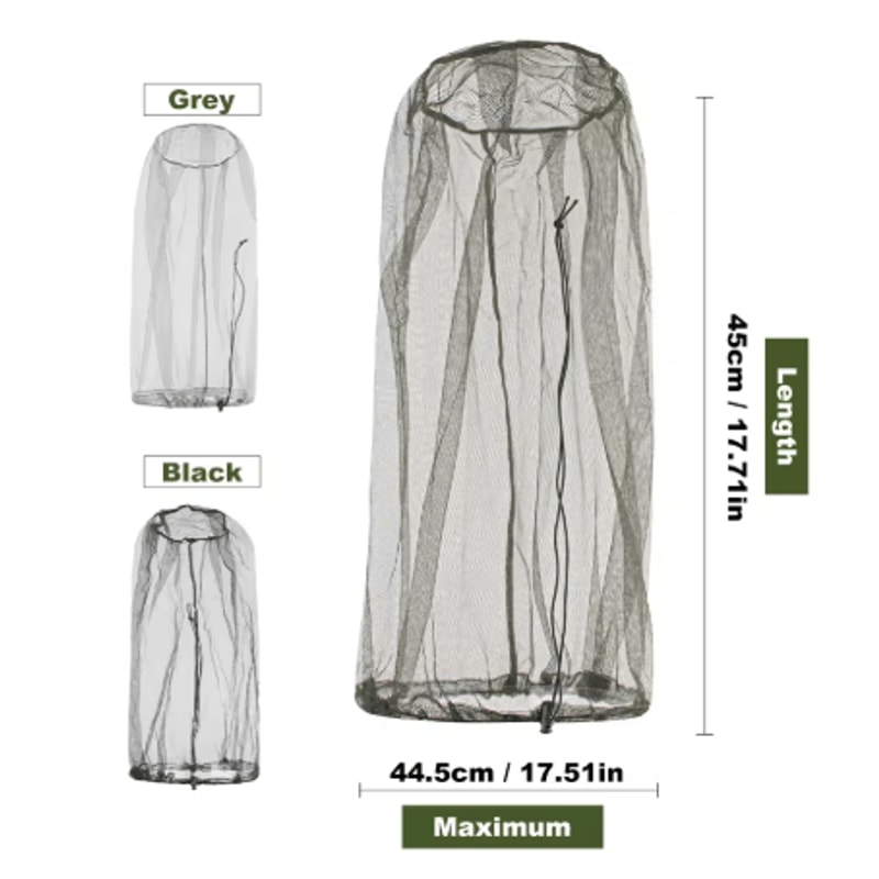 Ultra Large Mosquito Head Net Extra Fine Mesh Insect Face Protector For Camping And Outdoor Use 7
