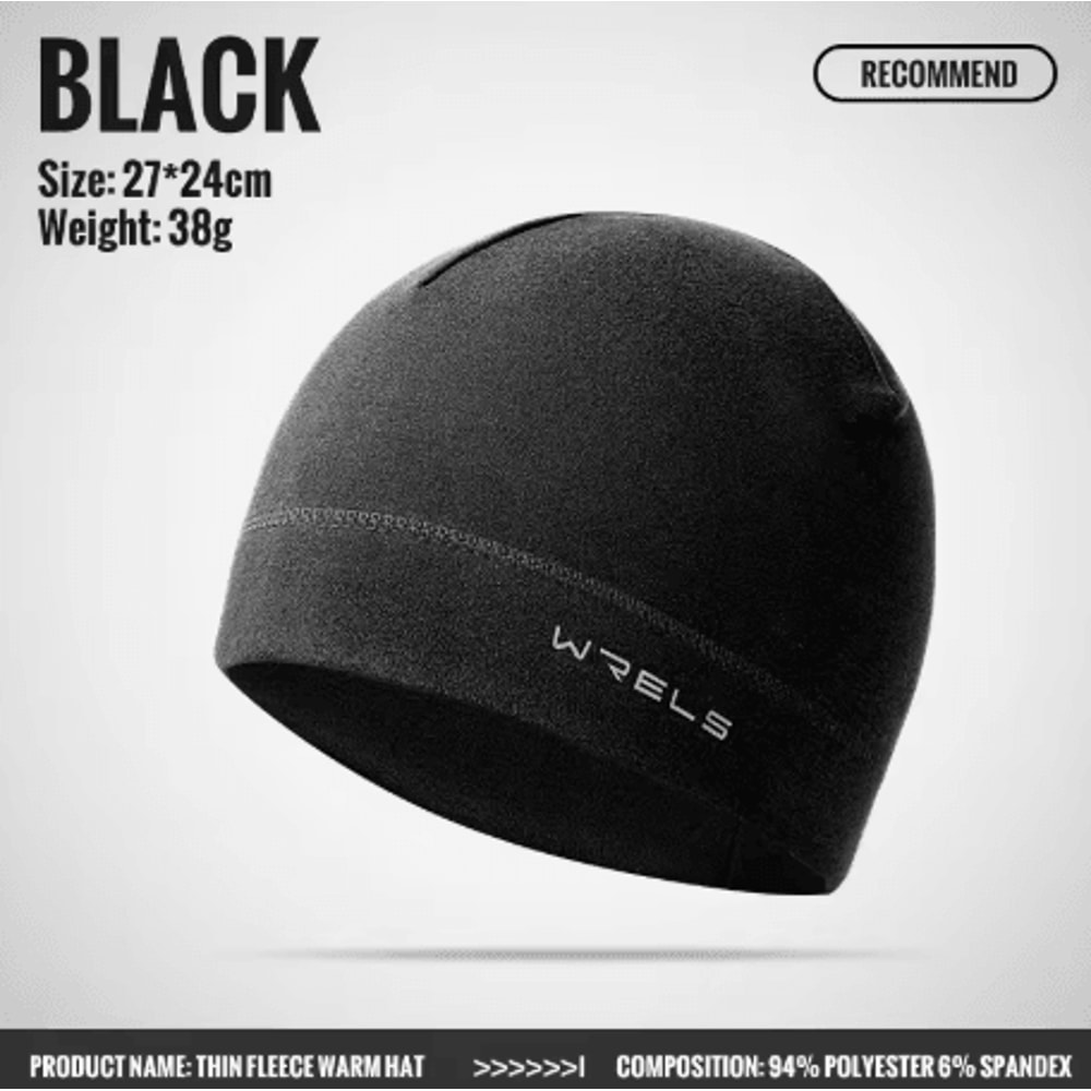 WRELS Winter Cycling Cap Windproof Thermal Fleece Warm Hat For Skiing Road Cycling And Running 1
