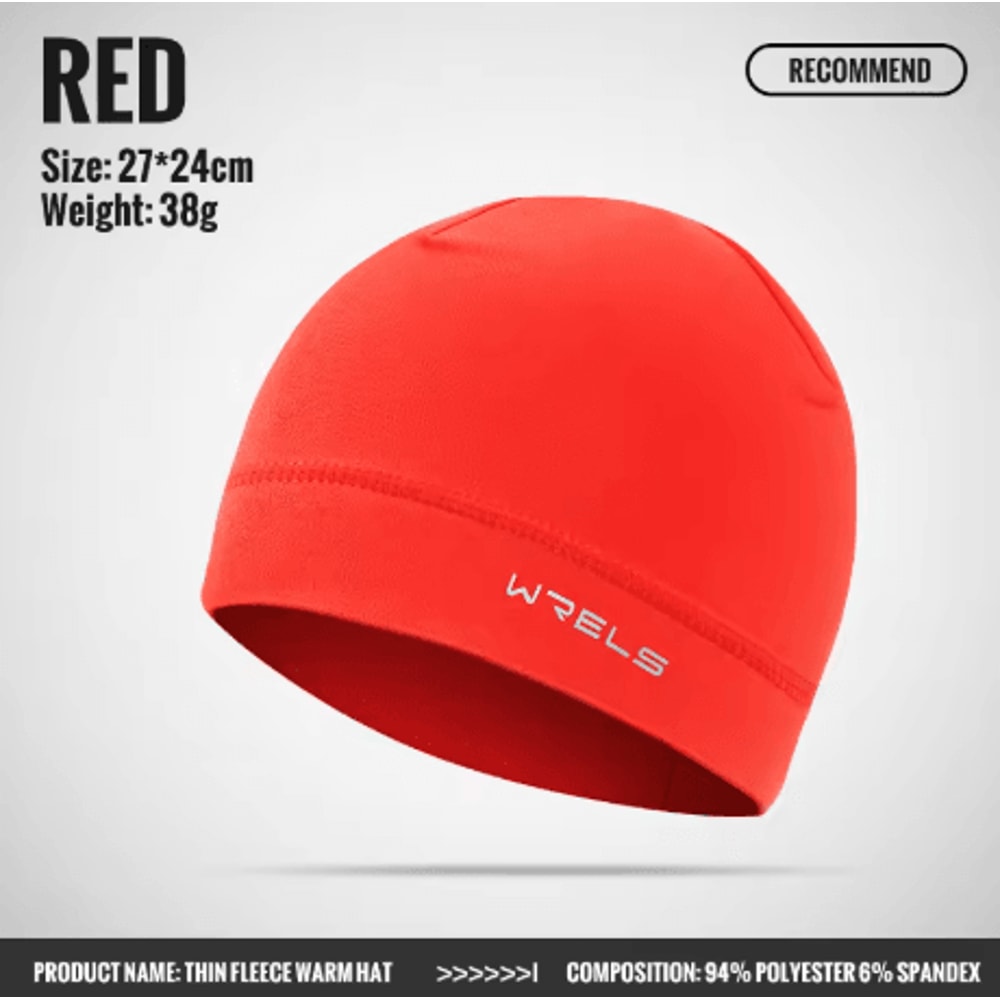 WRELS Winter Cycling Cap Windproof Thermal Fleece Warm Hat For Skiing Road Cycling And Running 6
