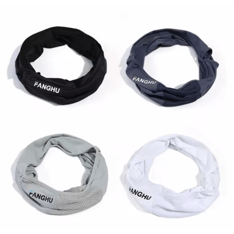 Breathable Sun Protection Face Mask Anti UV Mesh Neck Gaiter With Elastic Ear Loops 7