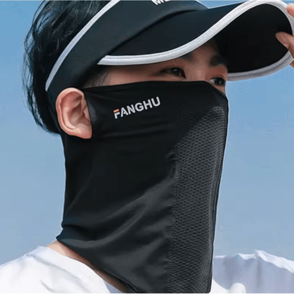 Breathable Sun Protection Face Mask Anti UV Mesh Neck Gaiter With Elastic Ear Loops 8