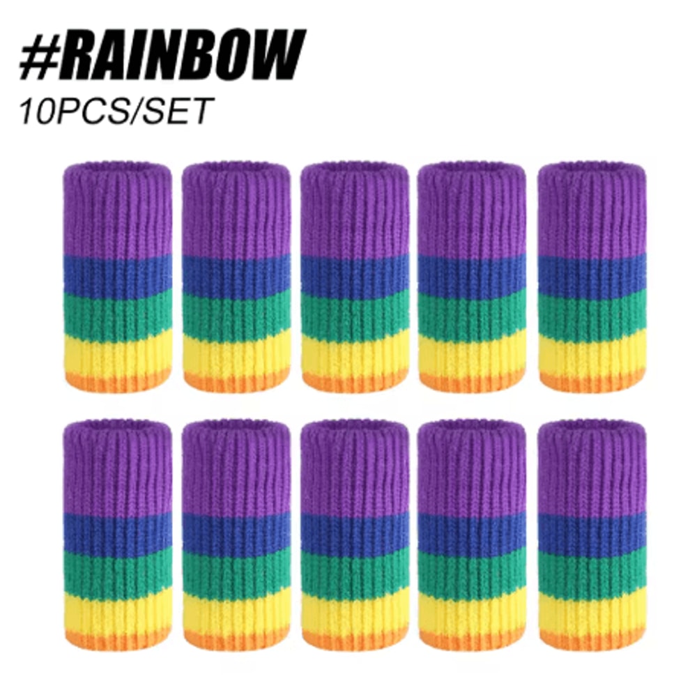 10 Pack Finger Brace Splints Breathable Elastic Thumb And Finger Support Stabilizers For Golf 3