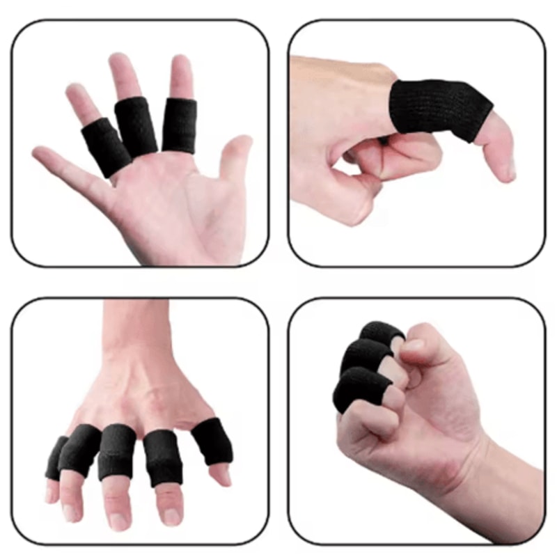 10 Pack Finger Brace Splints Breathable Elastic Thumb And Finger Support Stabilizers For Golf 9