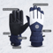 Winter Waterproof Ski Gloves Touchscreen PU Leather Non Slip Snow Gloves For Motorcycle And Cycling 7