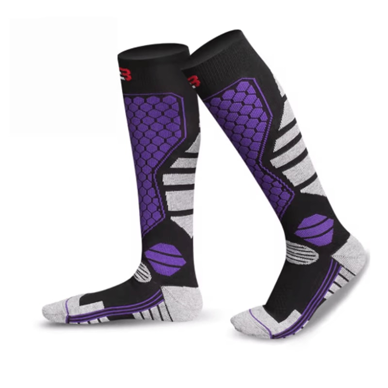 Winter Warm Ski Socks Thermal Anti Slip Compression Knee High Socks For Skiing And Snowboarding 2