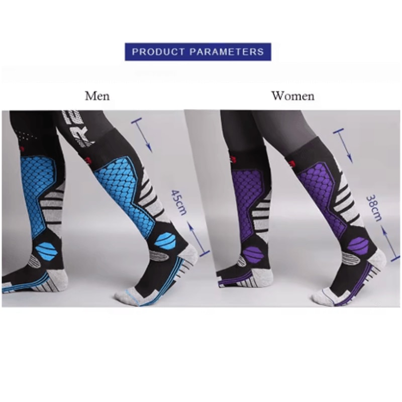 Winter Warm Ski Socks Thermal Anti Slip Compression Knee High Socks For Skiing And Snowboarding 5