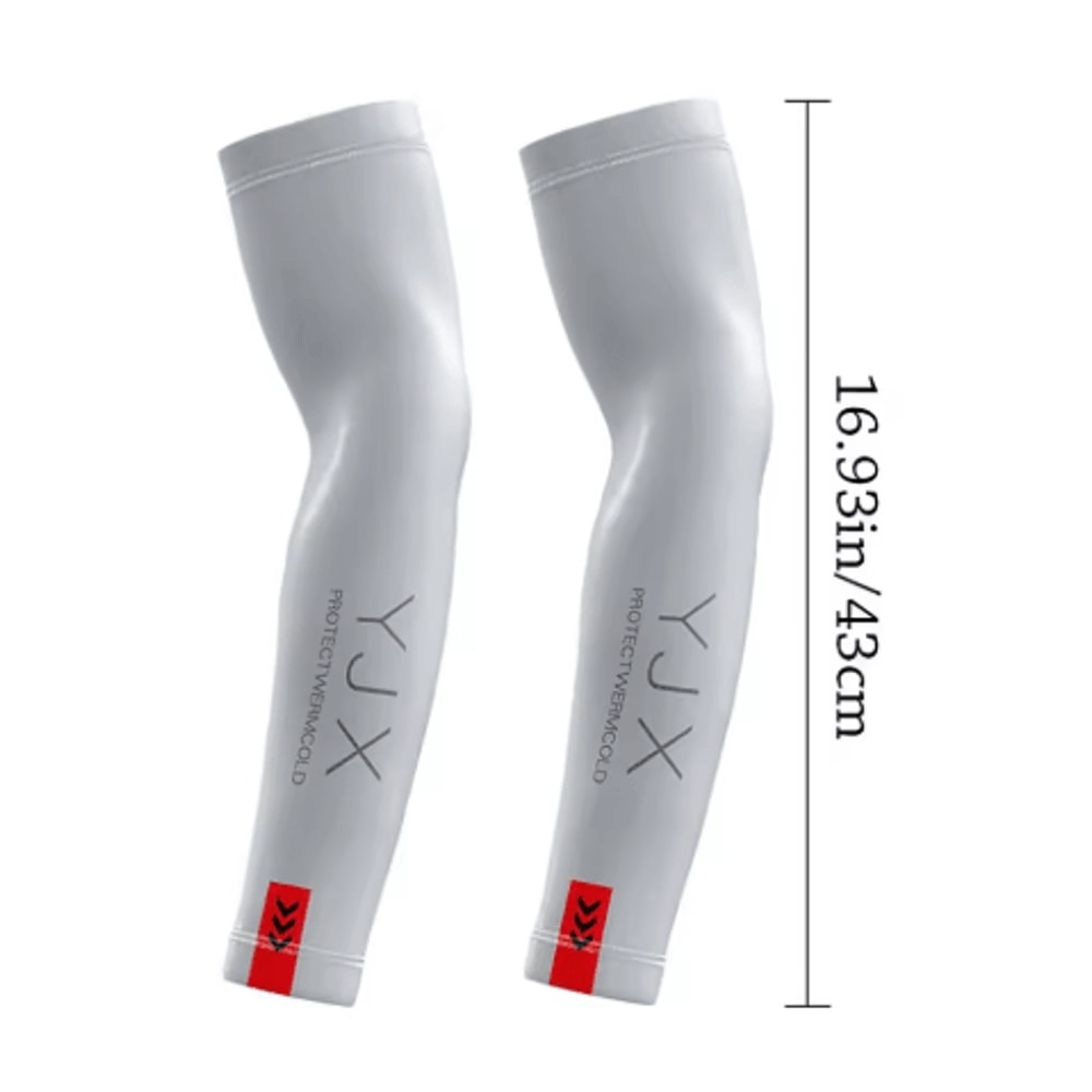Summer Ice Silk Arm Sleeves Breathable Elastic Sun Protection Arm Covers For Running Cycling And Dr 3